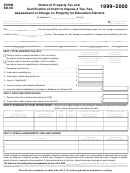 Form Ed-50 - Notice Of Property Tax And Certification Of Intent To Impose A Tax, Fee, Assessment Or Charge On Property For Education Districts - 1999-2000