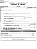 Form Dr 20-e - Colorado Oil Shale Facility Severance Tax Schedule - Colorado Department Of Revenue