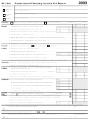 Form Ri-1041 - Rhode Island Fiduciary Income Tax Return 2002