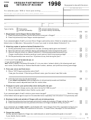 Form 65 - Oregon Partnership Return Of Income - 1998