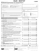 Form C-8000x Draft - Single Business Tax Amended Return - 2007