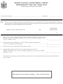 Maine Capital Investment Credit Worksheet - 2016