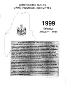 Withholding Tables - Maine Individual Income Tax - 1999