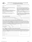 Form Tr-579-it - New York State E-file Signature Authorization - 2008