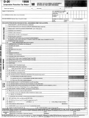 Fillable Form D-20 - Corporation Franchise Tax Return - 1998 Printable pdf