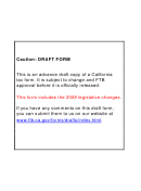 California Form 3536 (llc) Draft - Estimated Fee For Llcs - 2009