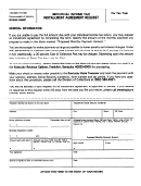 Form 12a200 - Individual Income Tax Installment Agreement Request