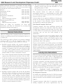 Instructions For Arizona Form 308 - Research And Development Expenses Credit - 1999 Printable pdf