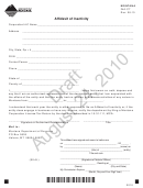 Form Ina-ct Draft - Affidavit Of Inactivity - 2010