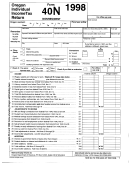 Form 40n - Oregon Individual Income Tax Return - 1998