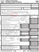 Form 100s Draft - California S Corporation Franchise Or Income Tax Return - 2010