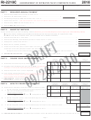 Form Ri-2210c Draft - Underpayment Of Estimated Tax By Composite Filers - 2010