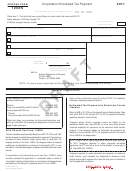 Arizona Form 120es Draft - Corporation Estimated Tax Payment - 2011, Arizona Form 120w Draft - Estimated Tax Worksheet For Corporations - 2011 Printable pdf