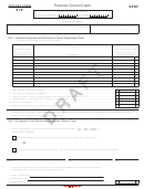 Arizona Form 315 Draft - Pollution Control Credit - 2007 Printable pdf