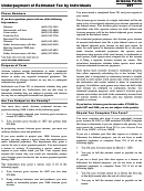 Instructions For Arizona Form 221 - Underpayment Of Estimated Tax By Individuals Printable pdf