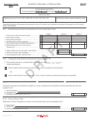Fillable Arizona Form 331 Draft - Credit For Donation Of School Site - 2007 Printable pdf
