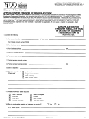 Form De 4453 - Application For Transfer Of Reserve Account