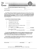 Trucking Refund Request Form - Fairfield Income Tax Division