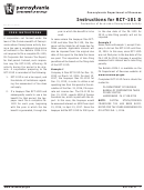 Instructions For Rct-101 D - Declaration Of De Minimis Pennsylvania Activity