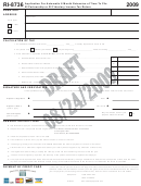 Form Ri-8736 Draft - Application For Automatic 6 Month Extension Of Time To File Ri Partnership Or Ri Fiduciary Income Tax Return - 2009