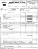 Form D-2030x - District Of Columbia Amended Franchise Tax Return