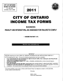 Instructions For City Of Ontario Income Tax Division Form 2011