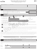 Form El101b Draft - Maryland Income Tax Declaration For Business Electronic Filing - 2011
