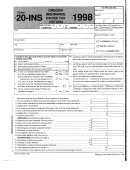 Form 20-ins - Oregon Insurance Excise Tax Return (1998)