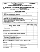 Form S-1040bc - City Of Saginaw Income Tax - 1999