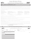 Form Bit-v - Business Income Tax Payment Voucher - Alabama Department Of Revenue - 2007