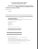 Business Questionnaire - City Of Warren - Ohio Income Tax Division Form Printable pdf