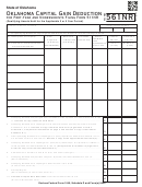 Fillable Form 561nr - Oklahoma Capital Gain Deduction For Part - 2013 Printable pdf