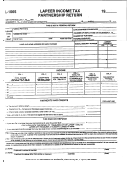 Form L-1065 - Lapeer Income Tax Partmenership Return Printable pdf