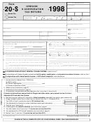 Form 20-s - Oregon S Corporation Tax Return - 1998