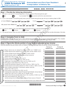 Form Il-1040 Draft - Schedule Nr - Nonresident And Part-year Resident Computation Of Illinois Tax - 2008
