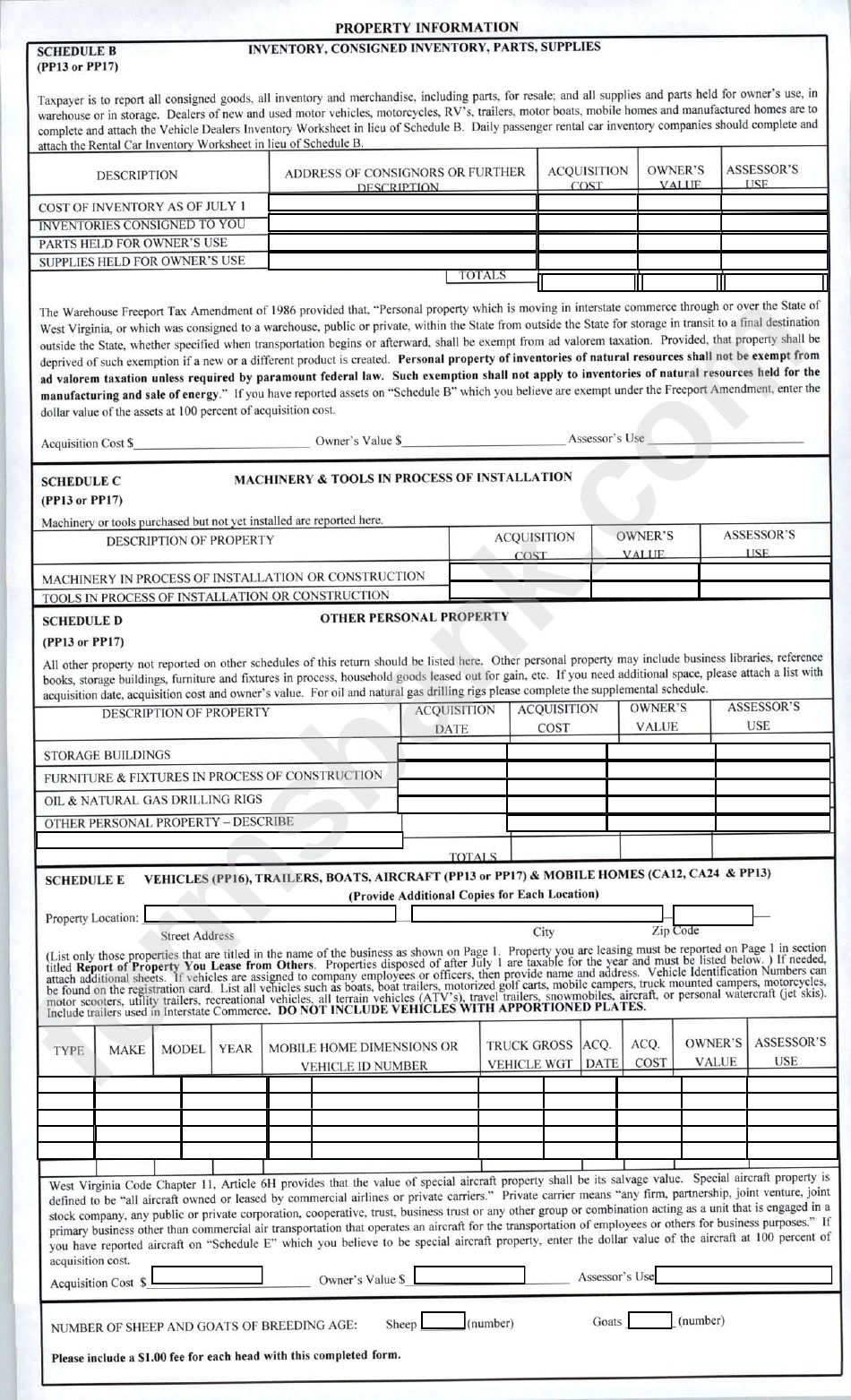 Form Stc 12:32c - Commercial Business Property Return - Office Of County Assessor