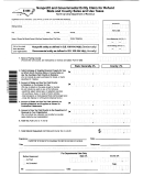 Form E-585 - Nonprofit And Governmental Entity Claim For Refund State And County Sales And Use Taxes