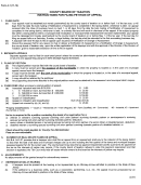 Form A-1 - County Board Of Taxation Instructions For Filing Petition Of Appeal Printable pdf