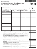 Form 561 - Oklahoma Capital Gain Deduction For Residents - 2008