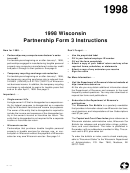 Instructions For Form 3 - Wisconsin Partnership Return - 1998