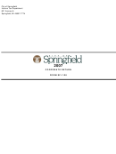 Form Sf-1120 - Corporation Income Tax Return - City Of Springfield - 2007