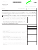 Form 2220-k Draft - Underpayment And Late Payment Of Estimated Income Tax And Llet - 2014