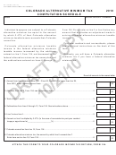 Form Dr 104amt Draft - Colorado Alternative Minimum Tax Computation Schedule - 2010