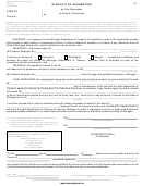 Form 504 - Affidavit Of Assumption By One Corporation For Another - Michigan Department Of Treasury
