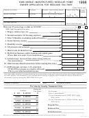 Form 54-014 - Iowa Mobile / Manufactured / Modular Home Owner Application For Reduced Tax Rate - 1998