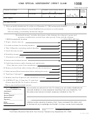 Form 54-036a - Iowa Special Assessment Credit Claim - 1998