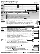 Form 540nr - California Nonresident Or Part-year Resident Income Tax Return - 1998