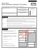 Form 529 Draft - Small Business Guaranty Fee Credit - 2007