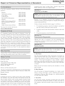 Arizona Form 74 - Report Of Personal Representative Of Decedent - Arizona Department Of Revenue Printable pdf