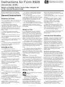 Instructions For Form 8928 (December 2009) Printable pdf